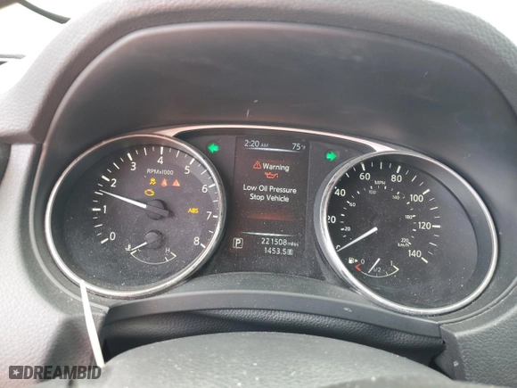 2015 Nissan Rogue SV with VIN KNMAT2MT5FP557238, listed as a Copart auction lot 50350945 with 221,508 mi miles and Salvage Title. Bid and sale history available at carsss.com. Image 9.