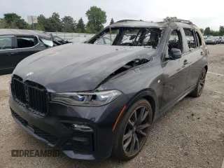 2022 BMW X7 M50i with VIN 5UXCX6C01N9K20496, listed as a Copart auction lot 57682904 with 0 mi miles and Non Repairable. Bid and sale history available at carsss.com. Image 1.