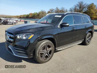 2021 Mercedes-Benz GLS with VIN 4JGFF8GE9MA403141, listed as a Copart auction lot 76379994 with 30,410 mi miles and Salvage Title. Bid and sale history available at carsss.com. Image 1.