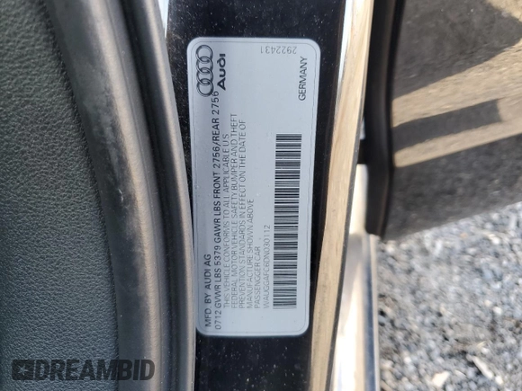 2013 Audi A6 Premium Plus with VIN WAUGGAFC6DN030112, listed as a Copart auction lot 47592835 with 196,190 mi miles and Salvage title. Bid and sale history available at DreamBid. Image 14.
