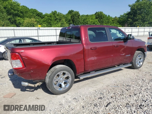 2022 Ram 1500 Big Horn with VIN 1C6SRFFT6NN381504, listed as a Copart auction lot 56403735 with 30,043 mi miles and Salvage title. Bid and sale history available at DreamBid. Image 3.