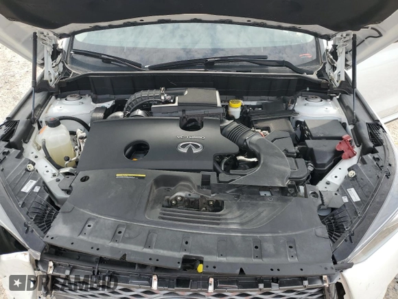 2023 Infiniti QX50 Luxe with VIN 3PCAJ5BA3PF114574, listed as a Copart auction lot 55118255 with 25,803 mi miles and Salvage title. Bid and sale history available at DreamBid. Image 12.