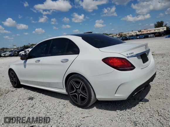 2021 Mercedes-Benz C 300 with VIN W1KWF8DBXMR610630, listed as a Copart auction lot 50550545 with 44,072 mi miles and Non Repairable. Bid and sale history available at carsss.com. Image 2.