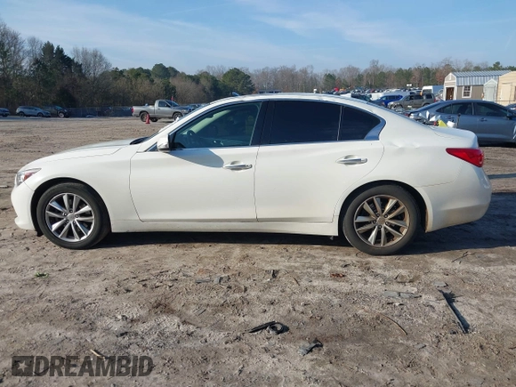 2017 Infiniti Q50 2.0t Premium with VIN JN1CV7AR7HM681933, listed as a IAAI auction lot 41514675 with 102,310 mi miles. Bid and sale history available at carsss.com. Image 14.