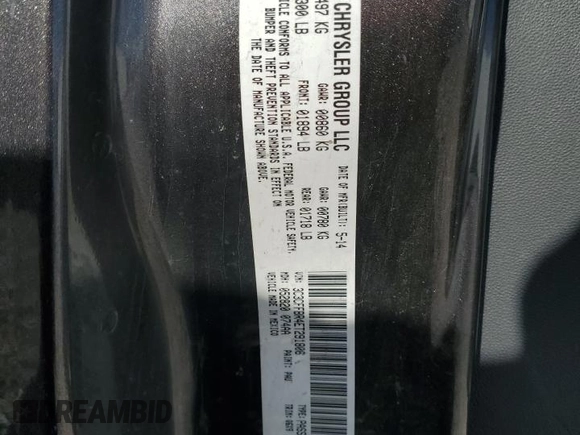 2014 FIAT 500 Sport with VIN 3C3CFFBR4ET291806, listed as a Copart auction lot 78082804 with 99,389 mi miles and Salvage Title. Bid and sale history available at carsss.com. Image 12.