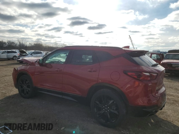 2021 Chevrolet Blazer RS with VIN 3GNKBKRS8MS554301, listed as a Copart auction lot 51752175 with 60,475 mi miles and Salvage title. Bid and sale history available at DreamBid. Image 2.