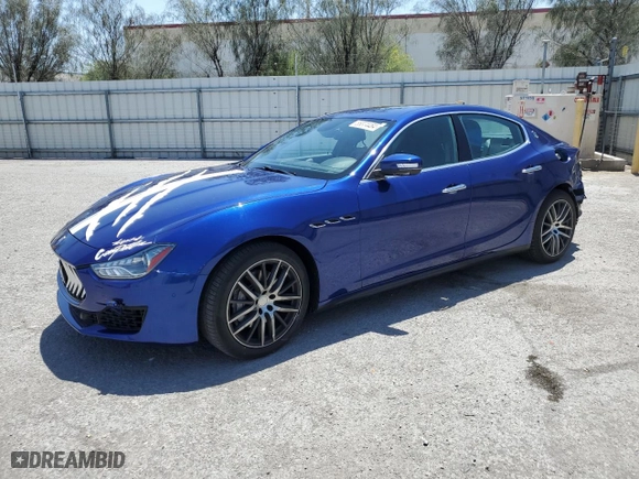 2019 Maserati Ghibli with VIN ZAM57XSA9K1322189, listed as a Copart auction lot 55374484 with 22,937 mi miles and Salvage Title. Bid and sale history available at carsss.com. Image 1.