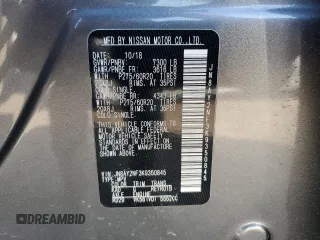 2019 Nissan Armada Platinum with VIN JN8AY2NF3K9350845, listed as a Copart auction lot 47219855 with 64,743 mi miles and Salvage title. Bid and sale history available at DreamBid. Image 13.