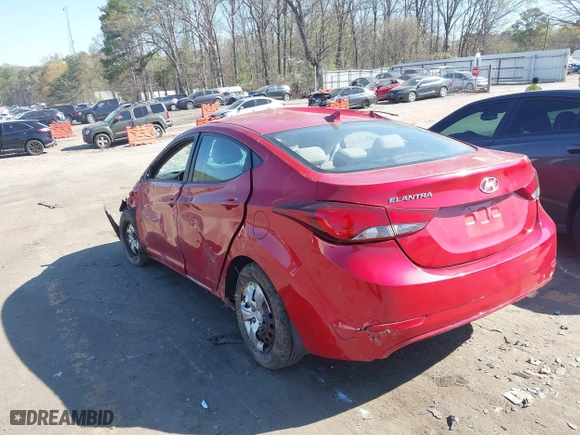 2016 Hyundai Elantra Value Edition with VIN KMHDH4AE3GU482716, listed as a IAAI auction lot 41891488 with 1 mi miles. Bid and sale history available at carsss.com. Image 3.