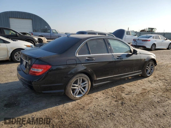 2014 Mercedes-Benz C 250 Sport with VIN WDDGF4HB5ER311927, listed as a Copart auction lot 52055205 with 89,952 mi miles and Salvage title. Bid and sale history available at DreamBid. Image 3.