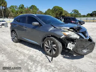 2018 Nissan Murano Platinum with VIN 5N1AZ2MH4JN169282, listed as a Copart auction lot 77607014 with 225,818 mi miles and Non Repairable. Bid and sale history available at carsss.com. Image 4.