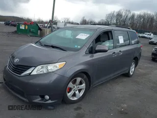 2013 Toyota Sienna LE with VIN 5TDJK3DC1DS049621, listed as a IAAI auction lot 42027930 with 206,148 mi miles and . Bid and sale history available at DreamBid. Image 2.