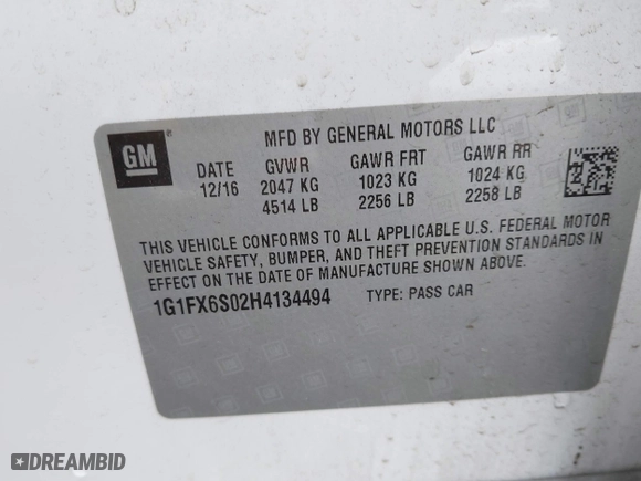 2017 Chevrolet Bolt EV Premier with VIN 1G1FX6S02H4134494, listed as a IAAI auction lot 41761891 with 123,033 mi miles. Bid and sale history available at carsss.com. Image 9.