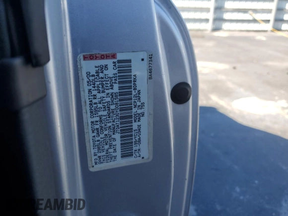 2000 Toyota ECHO with VIN JTDAT1230Y0081585, listed as a Copart auction lot 83421684 with Not Provided miles and Salvage Title. Bid and sale history available at DreamBid. Image 12.