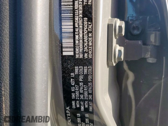 2019 Jeep Renegade Latitude with VIN ZACNJABB7KPK43919, listed as a Copart auction lot 64630125 with 5,193 mi miles and Clean title. Bid and sale history available at DreamBid. Image 12.