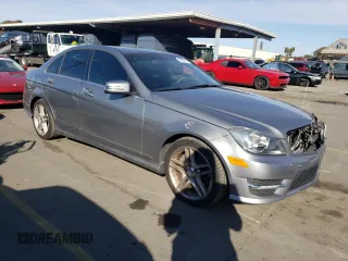 2012 Mercedes-Benz C 350 Sport with VIN WDDGF5HB6CR238991, listed as a Copart auction lot 80987244 with 88,594 mi miles and Salvage Title. Bid and sale history available at DreamBid. Image 4.