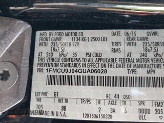 2016 Ford Escape Titanium with VIN 1FMCU9J94GUA06028, listed as a IAAI auction lot 42102769 with 88,278 mi miles. Bid and sale history available at carsss.com. Image 9.