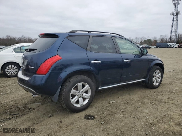 2007 Nissan Murano SL with VIN JN8AZ08W87W650242, listed as a Copart auction lot 46072315 with 93,758 mi miles and Salvage Title. Bid and sale history available at carsss.com. Image 3.