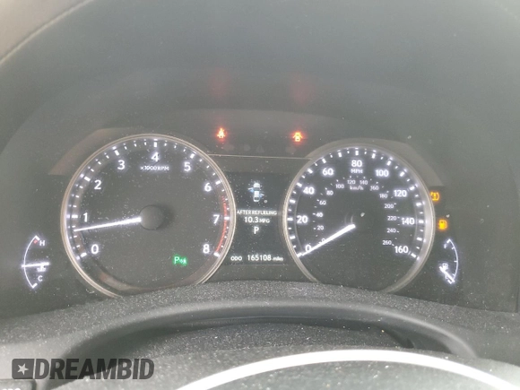 2013 Lexus GS 350 with VIN JTHBE1BL3D5017809, listed as a Copart auction lot 47097245 with 165,108 mi miles and Salvage Title. Bid and sale history available at DreamBid. Image 9.