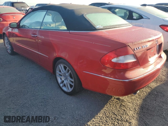 2008 Mercedes-Benz CLK 350 with VIN WDBTK56F78F238886, listed as a Copart auction lot 75334924 with 117,503 mi miles and Salvage Title. Bid and sale history available at DreamBid. Image 2.
