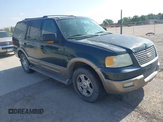 2003 Ford Expedition Eddie Bauer z VIN 1FMRU17W53LC54054, wystawiony jako IAAI lot #42351021 z przebiegiem 166 934 mil mil oraz . Historia ofert i sprzedaży dostępna na DreamBid. Obrazek 1.