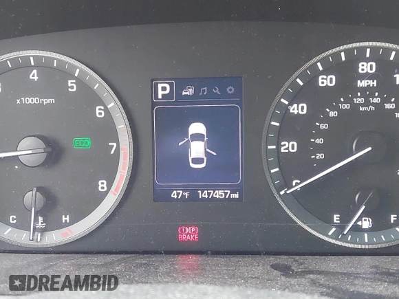 2016 Hyundai Sonata 2.4L with VIN 5NPE24AF5GH403642, listed as a IAAI auction lot 41877194 with 147,457 mi miles and . Bid and sale history available at carsss.com. Image 7.
