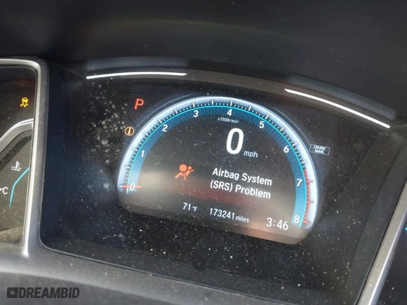 2017 Honda Civic Sedan EX with VIN 19XFC2F74HE204837, listed as a IAAI auction lot 41300160 with 173,241 mi miles. Bid and sale history available at carsss.com. Image 7.