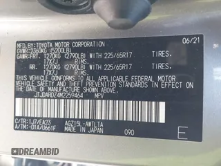 2021 Lexus NX 300 with VIN JTJDARDZ4M2259464, listed as a IAAI auction lot 41984305 with 26,505 mi miles and . Bid and sale history available at DreamBid. Image 9.