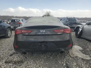 2017 Infiniti Q60 Red Sport 400 with VIN JN1FV7EL9HM701683, listed as a Copart auction lot 49708395 with 218,985 mi miles and Salvage Title. Bid and sale history available at carsss.com. Image 6.