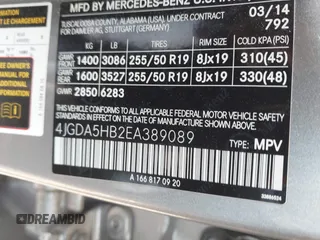 2014 Mercedes-Benz M 350 с VIN 4JGDA5HB2EA389089, выставлен на аукционе IAAI как лот 42402880 с пробегом 102 732 миль миль и . История ставок и продаж доступна на DreamBid. Изображение 9.