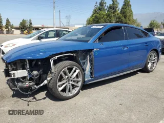 2019 Audi A5 Sportback Premium Plus with VIN WAUENCF54KA009855, listed as a Copart auction lot 61268295 with 23,345 mi miles and Salvage title. Bid and sale history available at DreamBid. Image 1.