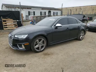 2019 Audi S4 Premium Plus z VIN WAUB4AF49KA116434, wystawiony jako Copart lot #49159035 z przebiegiem 66 866 mil mil oraz Szkody całkowita. Historia ofert i sprzedaży dostępna na DreamBid. Obrazek 1.