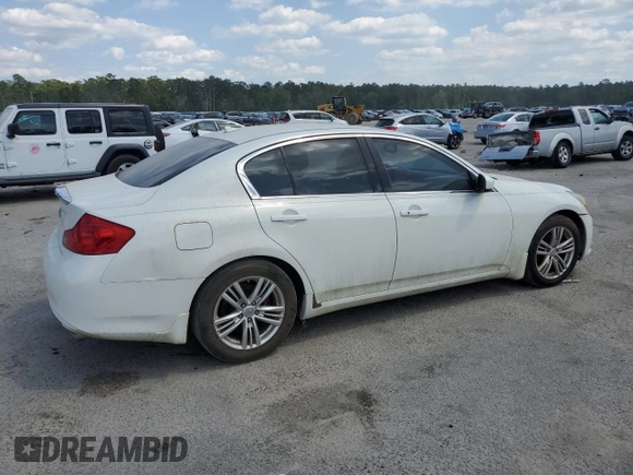 2013 Infiniti G37 Journey with VIN JN1CV6AP0DM724222, listed as a Copart auction lot 54748735 with 169,535 mi miles and Clean Title. Bid and sale history available at DreamBid. Image 3.