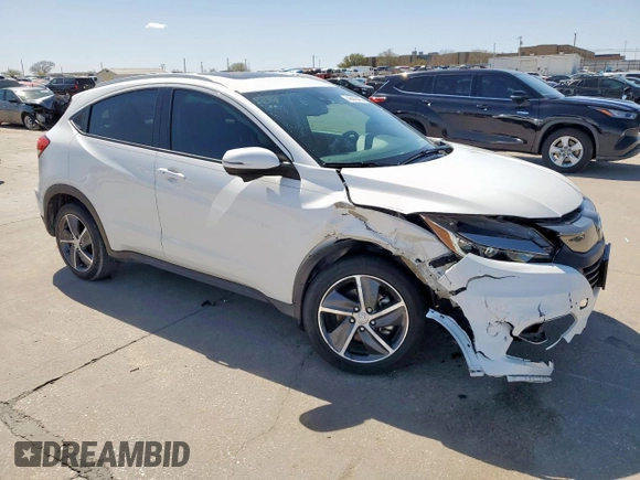 2021 Honda HR-V EX-L with VIN 3CZRU5H74MM715807, listed as a Copart auction lot 49443495 with 43,775 mi miles and Salvage Title. Bid and sale history available at carsss.com. Image 4.