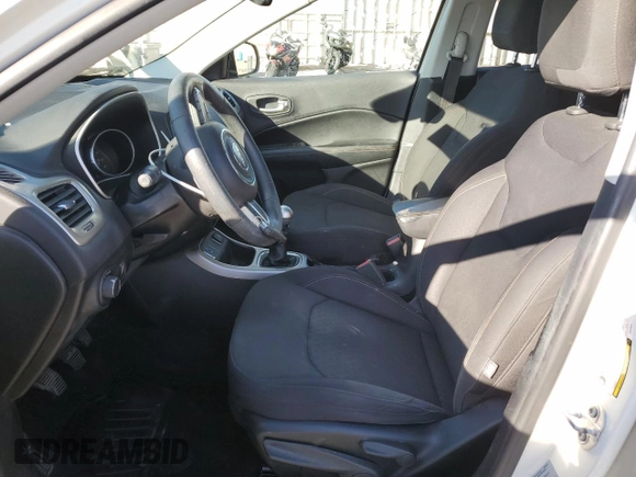 2017 Jeep Compass Sport with VIN 3C4NJCAB1HT672619, listed as a Copart auction lot 87966095 with 89,870 mi miles and Clean Title. Bid and sale history available at carsss.com. Image 7.
