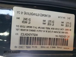 2007 Chrysler 300 C z VIN 2C3LA63H67H776240, wystawiony jako Copart lot #54267355 z przebiegiem 121 357 mil mil oraz Szkoda całkowita • Salvage title. Historia ofert i sprzedaży dostępna na DreamBid. Obrazek 12.