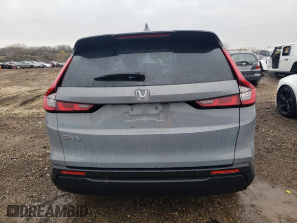 2025 Honda CR-V EX-L with VIN 7FARS4H76SE006985, listed as a Copart auction lot 82050204 with 1,908 mi miles and Salvage Title. Bid and sale history available at DreamBid. Image 6.