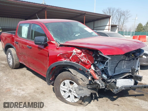 2024 Ford Ranger XL with VIN 1FTER4BHXRLE28255, listed as a IAAI auction lot 41728792 with 10,000 mi miles. Bid and sale history available at carsss.com. Image 1.