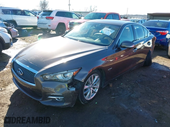 2014 Infiniti Q50 Hybrid Sport with VIN JN1AV7AP3EM691473, listed as a IAAI auction lot 41348911 with 128,851 mi miles and . Bid and sale history available at DreamBid. Image 18.