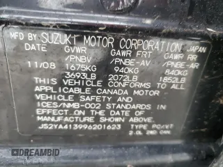 2009 Suzuki SX4 Man FWD with VIN JS2YA413996201623, listed as a Copart auction lot 84094154 with 0 mi miles and Salvage Title. Bid and sale history available at carsss.com. Image 12.
