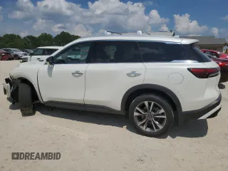 2024 Infiniti QX60 Luxe with VIN 5N1DL1FS7RC338753, listed as a Copart auction lot 61552565 with 24,667 mi miles and Salvage title. Bid and sale history available at DreamBid. Image 2.