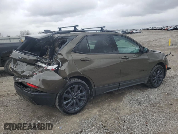 2024 Chevrolet Equinox RS with VIN 3GNAXMEG0RL161372, listed as a Copart auction lot 76330864 with 11,312 mi miles and Salvage title. Bid and sale history available at DreamBid. Image 3.