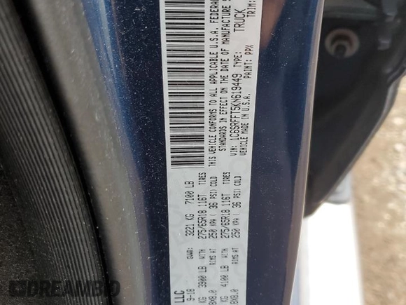 2019 Ram 1500 Big Horn with VIN 1C6SRFFT5KN619449, listed as a Copart auction lot 55404095 with 41,869 mi miles and Salvage title. Bid and sale history available at DreamBid. Image 12.