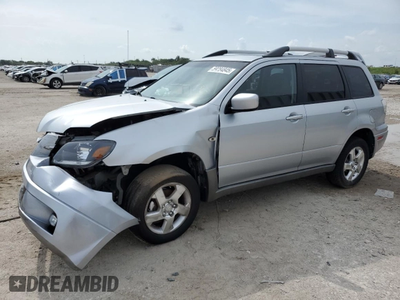 2004 Mitsubishi Outlander XLS z VIN JA4LX41F24U057392, wystawiony jako Copart lot #59284845 z przebiegiem 106 667 mil mil oraz Szkoda całkowita • Salvage title. Historia ofert i sprzedaży dostępna na DreamBid. Obrazek 1.