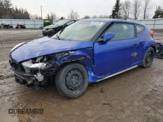 2013 Hyundai Veloster Turbo z VIN KMHTC6AEXDU134283, wystawiony jako Copart lot #39048284 z przebiegiem 97 988 mil mil oraz Szkoda całkowita • Salvage title. Historia ofert i sprzedaży dostępna na DreamBid. Obrazek 1.