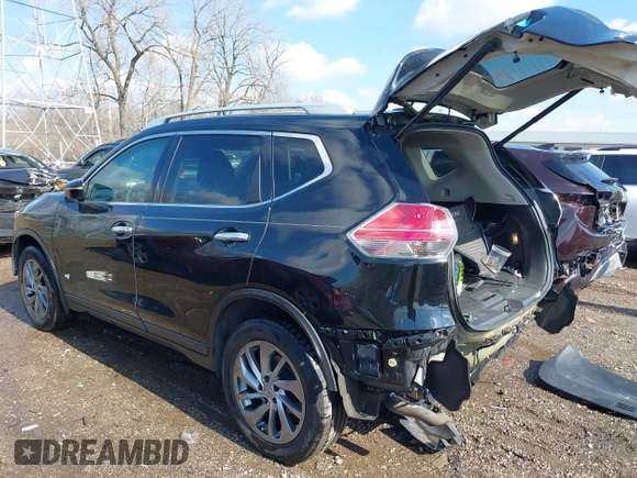 2015 Nissan Rogue SL with VIN 5N1AT2MV8FC899383, listed as a IAAI auction lot 38805565 with 95,236 mi miles and . Bid and sale history available at carsss.com. Image 3.