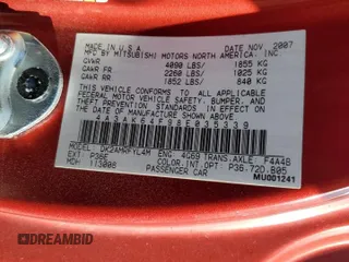 2008 Mitsubishi Eclipse GS with VIN 4A3AK64F98E035339, listed as a Copart auction lot 77259734 with 0 mi miles and Non Repairable. Bid and sale history available at carsss.com. Image 13.