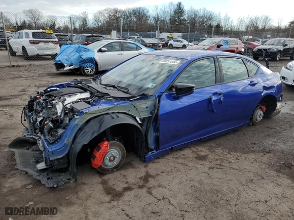 2021 Acura TLX Type S with VIN 19UUB7F04MA000872, listed as a Copart auction lot 86891044 with 12,086 mi miles and Salvage Title. Bid and sale history available at carsss.com. Image 1.