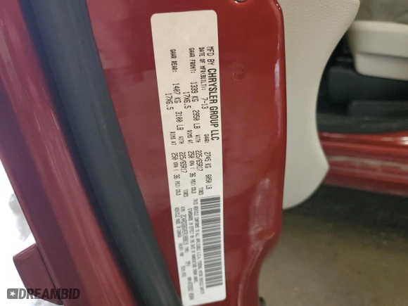 2014 Dodge Grand Caravan SXT with VIN 2C4RDGBGXER109819, listed as a Copart auction lot 44815955 with 125,571 mi miles and Salvage Title. Bid and sale history available at carsss.com. Image 13.