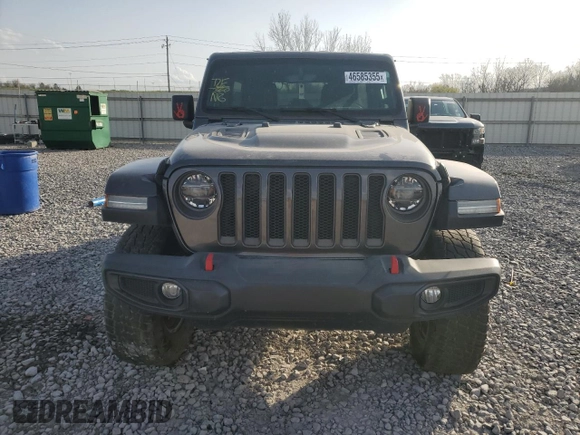 2020 Jeep Wrangler Unlimited Rubicon with VIN 1C4HJXFN3LW342670, listed as a Copart auction lot 46585355 with 19,569 mi miles and Salvage title. Bid and sale history available at DreamBid. Image 5.